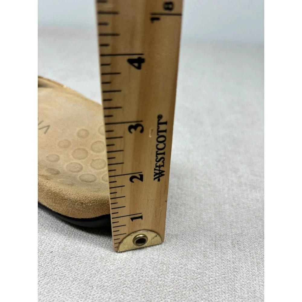Vionic Sandals Brown 10 Bella II Cork Slides Flip Flops Contoured Footbed Bow